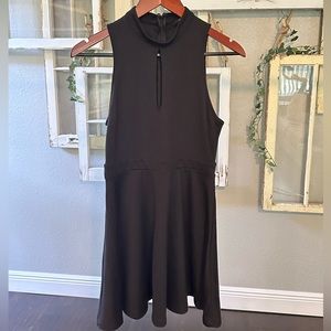 Forever 21 peek-a-boo black skater dress